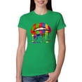thumbnail image 1 of Wild Bobby, Colorful Painted Lip, Streetwear, Women Slim Fit Junior Tee, Kelly, XX-Large, 1 of 5