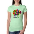 thumbnail image 1 of Wild Bobby, Colorful Painted Lip, Streetwear, Women Slim Fit Junior Tee, Mint, Small, 1 of 5