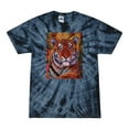 thumbnail image 1 of Wild Bobby, Colorful Painted Tiger, Animal Lover, Tie-Dye Tees, Spiral Navy, Medium, 1 of 3