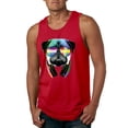 thumbnail image 1 of Wild Bobby, Colorful Pug DJ, Pop Culture, Men Graphic Tank Top, Red, XX-Large, 1 of 4