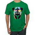 thumbnail image 1 of Wild Bobby, Colorful Pug DJ, Pop Culture, Men Graphic Tee, Kelly, Small, 1 of 4