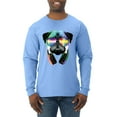 thumbnail image 1 of Wild Bobby, Colorful Pug DJ, Pop Culture, Men Long Sleeve Shirt, Light Blue, XX-Large, 1 of 4
