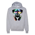 thumbnail image 1 of Wild Bobby, Colorful Pug DJ, Pop Culture, Unisex Graphic Hoodie Sweatshirt, Heather Grey, Large, 1 of 4