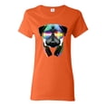 thumbnail image 1 of Wild Bobby, Colorful Pug DJ, Pop Culture, Women Graphic Tee, Orange, X-Large, 1 of 4