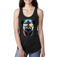 thumbnail image 1 of Wild Bobby, Colorful Pug DJ, Pop Culture, Women Racerback Tank Top, Black, Small, 1 of 4