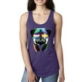 thumbnail image 1 of Wild Bobby, Colorful Pug DJ, Pop Culture, Women Racerback Tank Top, Purple Rush, X-Large, 1 of 4