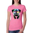 thumbnail image 1 of Wild Bobby, Colorful Pug DJ, Pop Culture, Women Slim Fit Junior Tee, Hot Pink, X-Large, 1 of 4