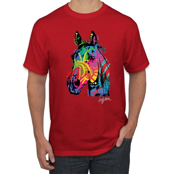 Wild Bobby, Colorful Rainbow Cat Animal Lover Men's Graphic T-Shirt, Red, 4XL