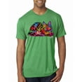 thumbnail image 1 of Wild Bobby, Colorful Rainbow Cat Animal Lover Mens Premium Tri Blend T-Shirt, Envy, Small, 1 of 3