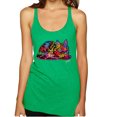 thumbnail image 1 of Wild Bobby, Colorful Rainbow Cat Animal Lover Tri-Blend Racerback Tank Top, Envy, Small, 1 of 3