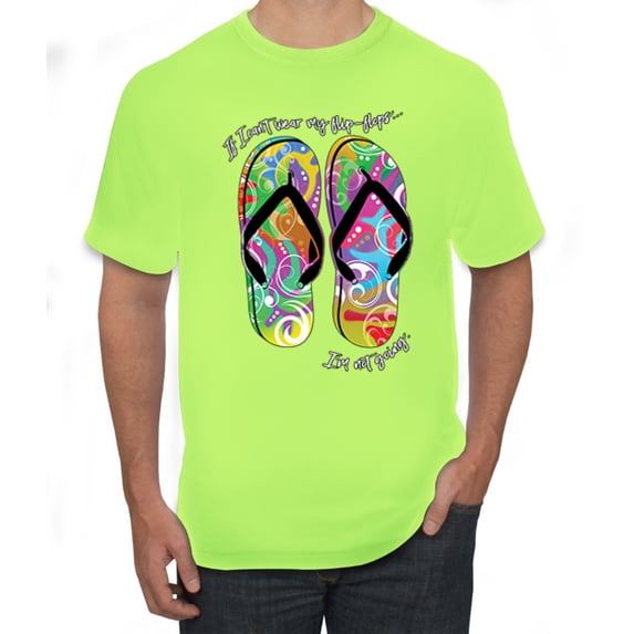 Wild Bobby, Colorful Rainbow Floral Elephant Animal Lover Men's Graphic T-Shirt, Safety Green, 3XL