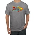 thumbnail image 1 of Wild Bobby, Colorful Rainbow Goldfish Animal Lover Men's Graphic T-Shirt, Heather Grey, 4XL, 1 of 3