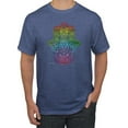 thumbnail image 1 of Wild Bobby, Colorful Rainbow Hamsa Symbol Spiritual Yoga, Pop Culture, Men Graphic Tees, Vintage Heather Blue, Large, 1 of 3