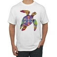 thumbnail image 1 of Wild Bobby, Colorful Rainbow Moose Head Wildlife Animal Lover Men's Graphic T-Shirt, White, 5XL, 1 of 3