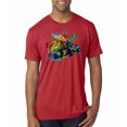 thumbnail image 1 of Wild Bobby, Colorful Rainbow Moose Head Wildlife Animal Lover Mens Premium Tri Blend T-Shirt, Vintage Red, X-Large, 1 of 3