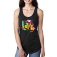 thumbnail image 1 of Wild Bobby, Colorful Rainbow Paint Love Streetwear Ladies Racerback Tank Top, Black, Small, 1 of 3