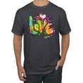 thumbnail image 1 of Wild Bobby, Colorful Rainbow Paint Love Streetwear Men's Graphic T-Shirt, Charcoal, Small, 1 of 3
