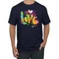 thumbnail image 1 of Wild Bobby, Colorful Rainbow Paint Love Streetwear Men's Graphic T-Shirt, Navy, Medium, 1 of 3