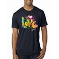 thumbnail image 1 of Wild Bobby, Colorful Rainbow Paint Love Streetwear Mens Premium Tri Blend T-Shirt, Vintage Navy, 2XL, 1 of 3
