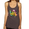 thumbnail image 1 of Wild Bobby, Colorful Rainbow Paint Love Streetwear Tri-Blend Racerback Tank Top, Brown, Medium, 1 of 3