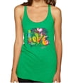 thumbnail image 1 of Wild Bobby, Colorful Rainbow Paint Love Streetwear Tri-Blend Racerback Tank Top, Envy, Small, 1 of 3