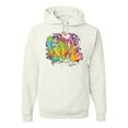 thumbnail image 1 of Wild Bobby, Colorful Rainbow Paint Love Streetwear Unisex Graphic Hoodie Sweatshirt, White, 2XL, 1 of 3