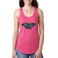 thumbnail image 1 of Wild Bobby, Colorful Rainbow Patterned Butterfly Animal Lover Ladies Racerback Tank Top, Hot Pink, Large, 1 of 3