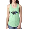 thumbnail image 1 of Wild Bobby, Colorful Rainbow Patterned Butterfly Animal Lover Ladies Racerback Tank Top, Mint, X-Large, 1 of 3
