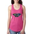 thumbnail image 1 of Wild Bobby, Colorful Rainbow Patterned Butterfly Animal Lover Ladies Racerback Tank Top, Raspberry, Large, 1 of 3