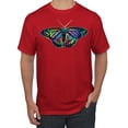 thumbnail image 1 of Wild Bobby, Colorful Rainbow Patterned Butterfly Animal Lover Men's Graphic T-Shirt, Red, Small, 1 of 3