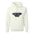 thumbnail image 1 of Wild Bobby, Colorful Rainbow Patterned Butterfly Animal Lover Unisex Graphic Hoodie Sweatshirt, White, Small, 1 of 3