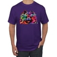 thumbnail image 1 of Wild Bobby, Colorful Rainbow Pomeranian Dog Animal Lover Men's Graphic T-Shirt, Purple, 5XL, 1 of 3
