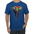thumbnail image 1 of Wild Bobby, Colorful Rainbow Pomeranian Dog Animal Lover Men's Graphic T-Shirt, Royal, 3XL, 1 of 3