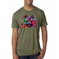 thumbnail image 1 of Wild Bobby, Colorful Rainbow Pomeranian Dog Animal Lover Mens Premium Tri Blend T-Shirt, Military Green, Small, 1 of 3