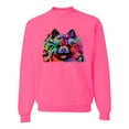 thumbnail image 1 of Wild Bobby, Colorful Rainbow Pomeranian Dog Animal Lover Unisex Crewneck Graphic Sweatshirt, Neon Pink, Medium, 1 of 3