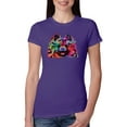 thumbnail image 1 of Colorful Rainbow Pomeranian Dog Animal Lover Womens Slim Fit Junior Tee, Purple Rush, Small, 1 of 3