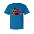 thumbnail image 1 of Wild Bobby,Colorful Rainbow Pomeranian Dog Dog Lover Garment-Dyed Washed Look Short Sleeve Tees, Cobalt, Large, 1 of 3