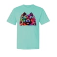 thumbnail image 1 of Wild Bobby,Colorful Rainbow Pomeranian Dog Dog Lover Garment-Dyed Washed Look Short Sleeve Tees, Mint, Small, 1 of 3