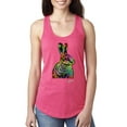 thumbnail image 1 of Wild Bobby, Colorful Rainbow Rabbit Animal Lover Ladies Racerback Tank Top, Hot Pink, Large, 1 of 3