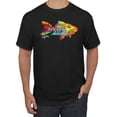 thumbnail image 1 of Wild Bobby, Colorful Rainbow Rabbit Animal Lover Men's Graphic T-Shirt, Black, Large, 1 of 3