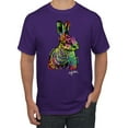 thumbnail image 1 of Wild Bobby, Colorful Rainbow Rabbit Animal Lover Men's Graphic T-Shirt, Purple, 5XL, 1 of 3