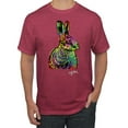 thumbnail image 1 of Wild Bobby, Colorful Rainbow Rabbit Animal Lover Men's Graphic T-Shirt, Vintage Heather Red, 2XL, 1 of 3