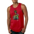 thumbnail image 1 of Wild Bobby, Colorful Rainbow Rabbit Animal Lover Mens Graphic Tank Top, Red, Small, 1 of 3