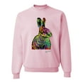 thumbnail image 1 of Wild Bobby, Colorful Rainbow Rabbit Animal Lover Unisex Crewneck Graphic Sweatshirt, Light Pink, 2XL, 1 of 3