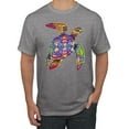 thumbnail image 1 of Wild Bobby, Colorful Rainbow Sea Turtle Animal Lover Men's Graphic T-Shirt, Heather Grey, Medium, 1 of 3