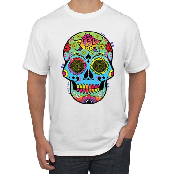 Wild Bobby, Colorful Rainbow Sea Turtle Animal Lover Men's Graphic T-Shirt, White, Medium