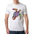 thumbnail image 1 of Wild Bobby, Colorful Rainbow Sea Turtle Animal Lover Mens Premium Tri Blend T-Shirt, Heather White, X-Large, 1 of 3