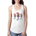 thumbnail image 1 of Wild Bobby, Colorful Rainbow Seahorses Animal Lover Ladies Racerback Tank Top, White, X-Large, 1 of 3