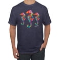 thumbnail image 1 of Wild Bobby, Colorful Rainbow Seahorses Animal Lover Men's Graphic T-Shirt, Vintage Heather Navy, Small, 1 of 3