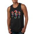thumbnail image 1 of Wild Bobby, Colorful Rainbow Seahorses Animal Lover Mens Graphic Tank Top, Black, Small, 1 of 3